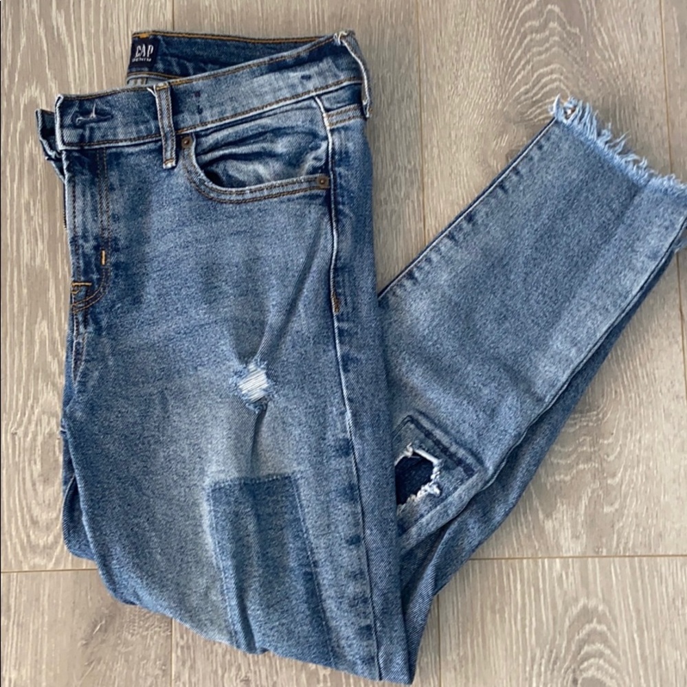 Gap 27 petite true skinny jeans crop